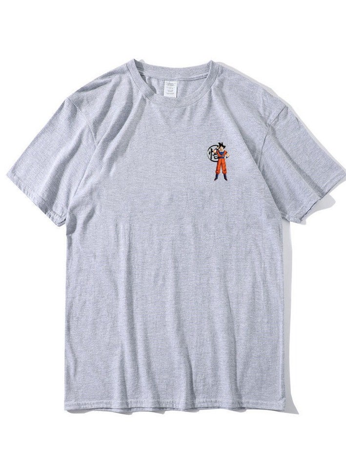 New Dragon Ball Sun Wukong Printed Round Neck Loose Cotton Short Sleeve