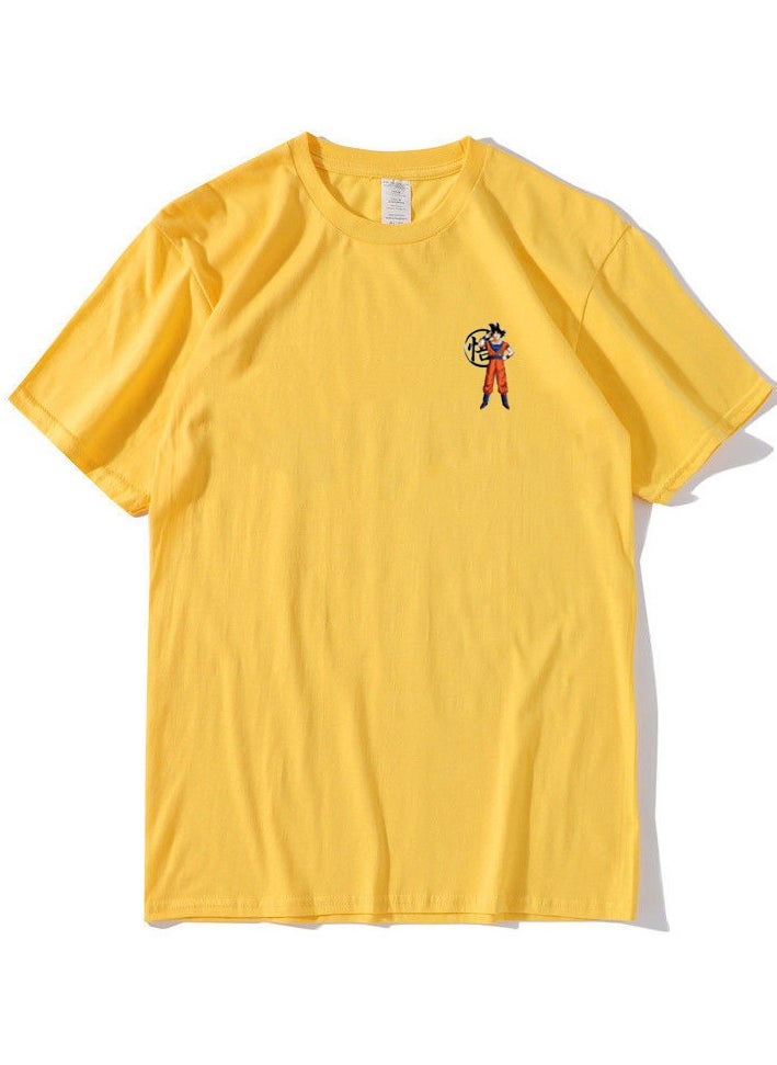 New Dragon Ball Sun Wukong Printed Round Neck Loose Cotton Short Sleeve