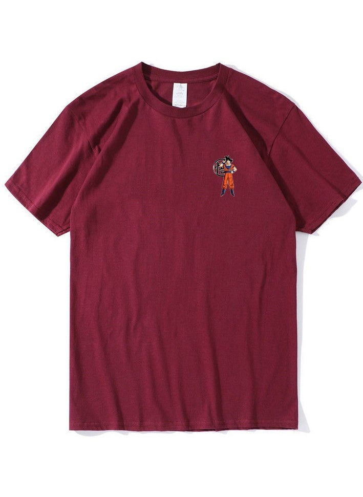 New Dragon Ball Sun Wukong Printed Round Neck Loose Cotton Short Sleeve