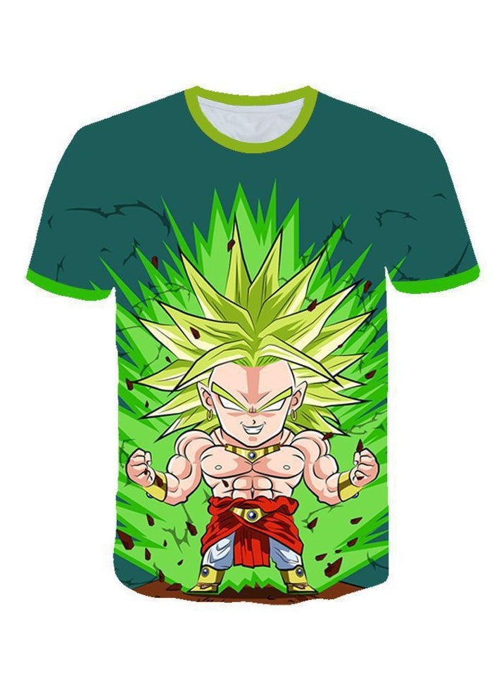 Summer Printed Dragon Ball Minimalist Pullover Round Neck Casual T-shirt