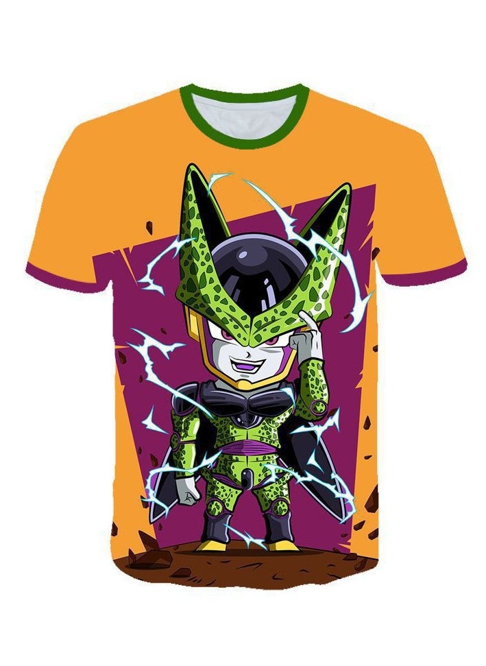 Summer Printed Dragon Ball Minimalist Pullover Round Neck Casual T-shirt