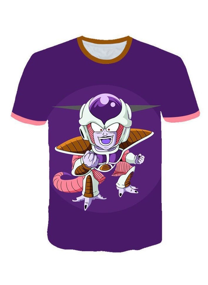 Summer Printed Dragon Ball Minimalist Pullover Round Neck Casual T-shirt