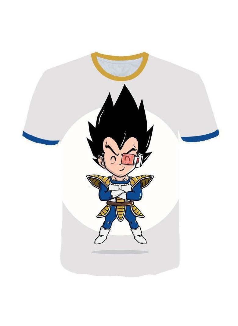 Summer Printed Dragon Ball Minimalist Pullover Round Neck Casual T-shirt