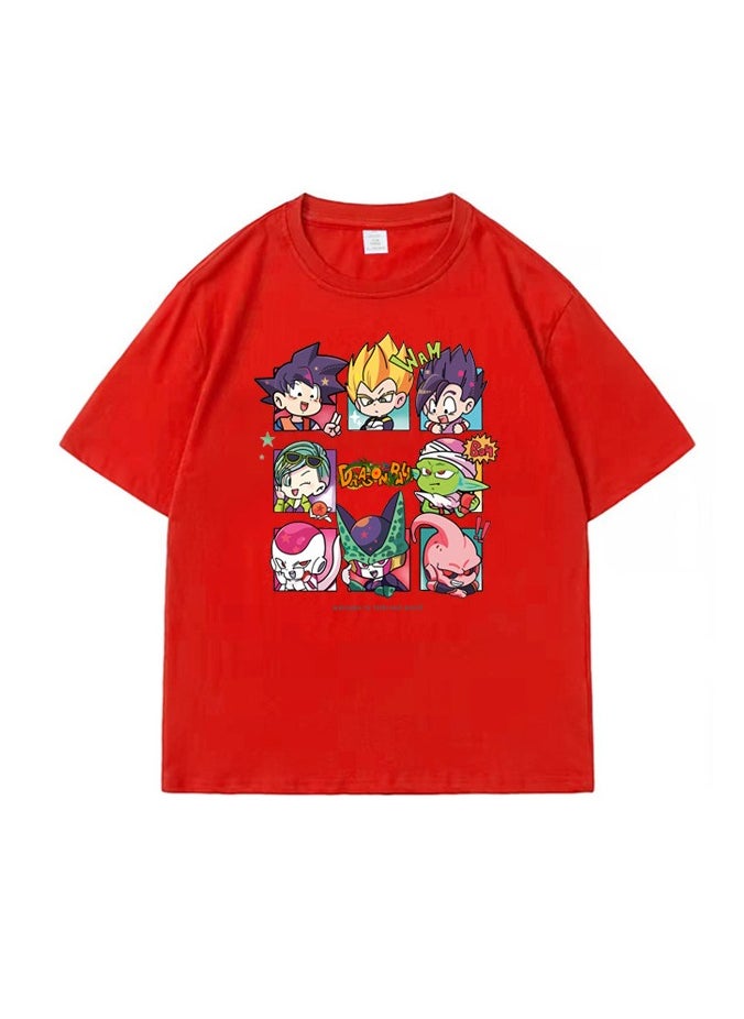 Summer Dragon Ball Casual Loose Pure Cotton Round Neck T-shirt
