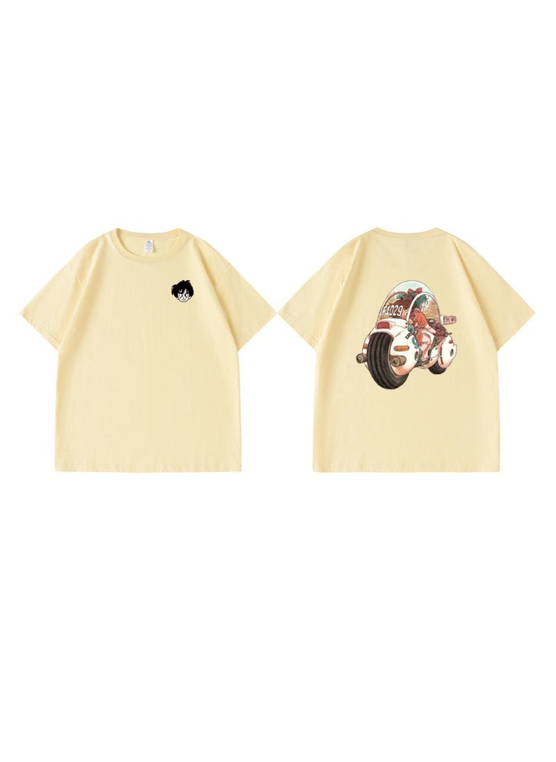 Summer Dragon Ball Casual Loose Pure Cotton Round Neck T-shirt