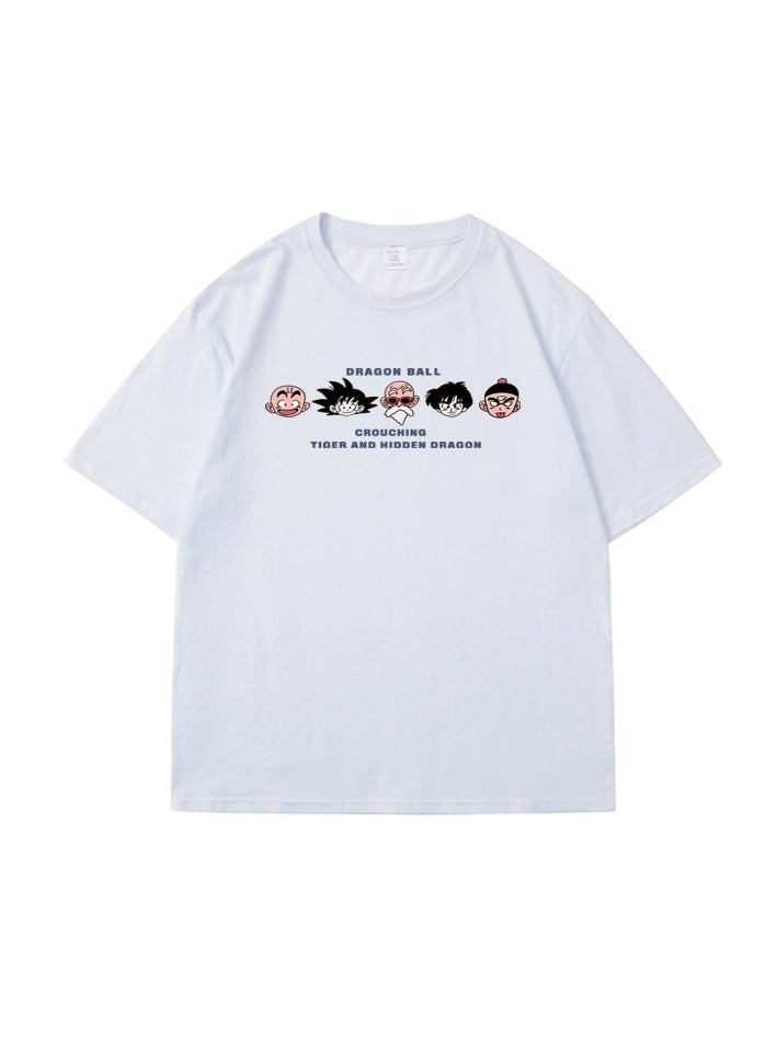 Summer Dragon Ball Casual Loose Pure Cotton Round Neck T-shirt