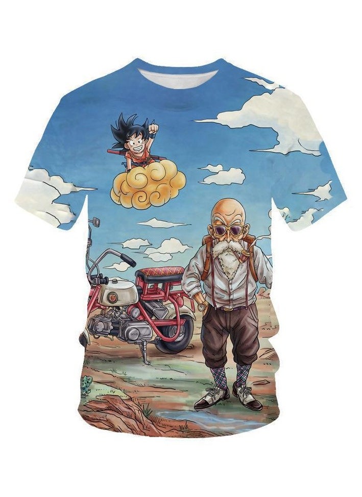 New Fashion Dragon Ball Printed Casual Loose T-shirt