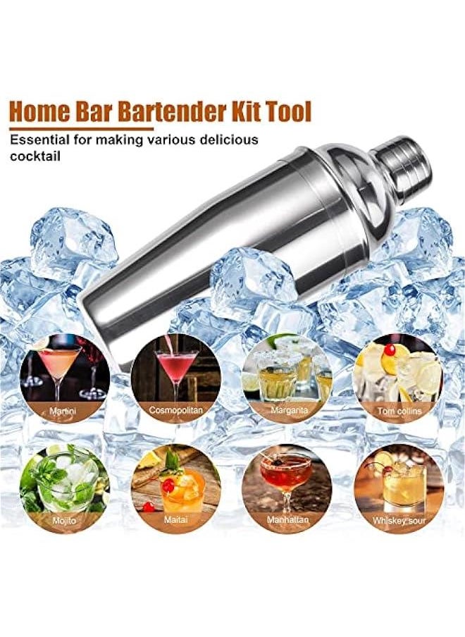 Bartender Kit with Stylish Bamboo Stand, 12 Pack 750ML Cocktail Shaker Set for Mixed Drink, Professional Stainless Steel Bar Tool Set, Gift for Man Dad