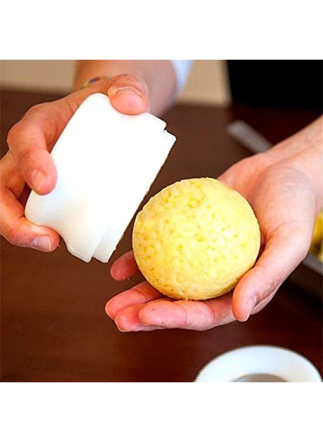 Rice , DIY Homemade Stuffed Meat Maker Kitchen Tool with Size for Arancini, Meats, Rice s (White)