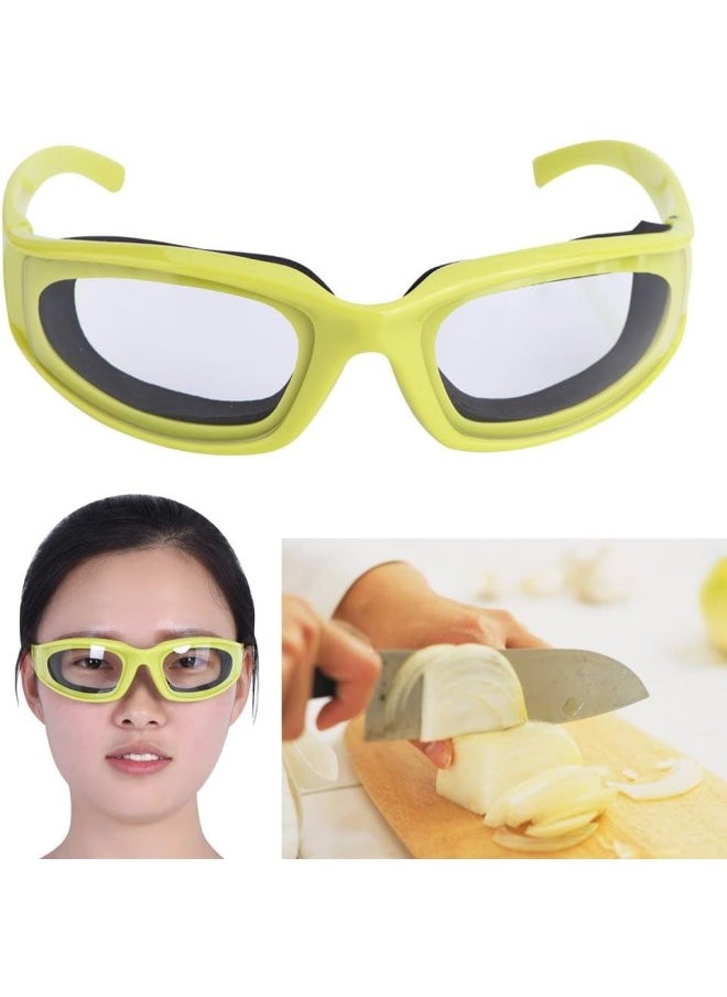 Kitchen Goggles, Anti-Spicy Onion Cutting Goggles Protective Glasses Eye Protector Kitchen Gadget BBQ Glasses Grilling Goggles, Green