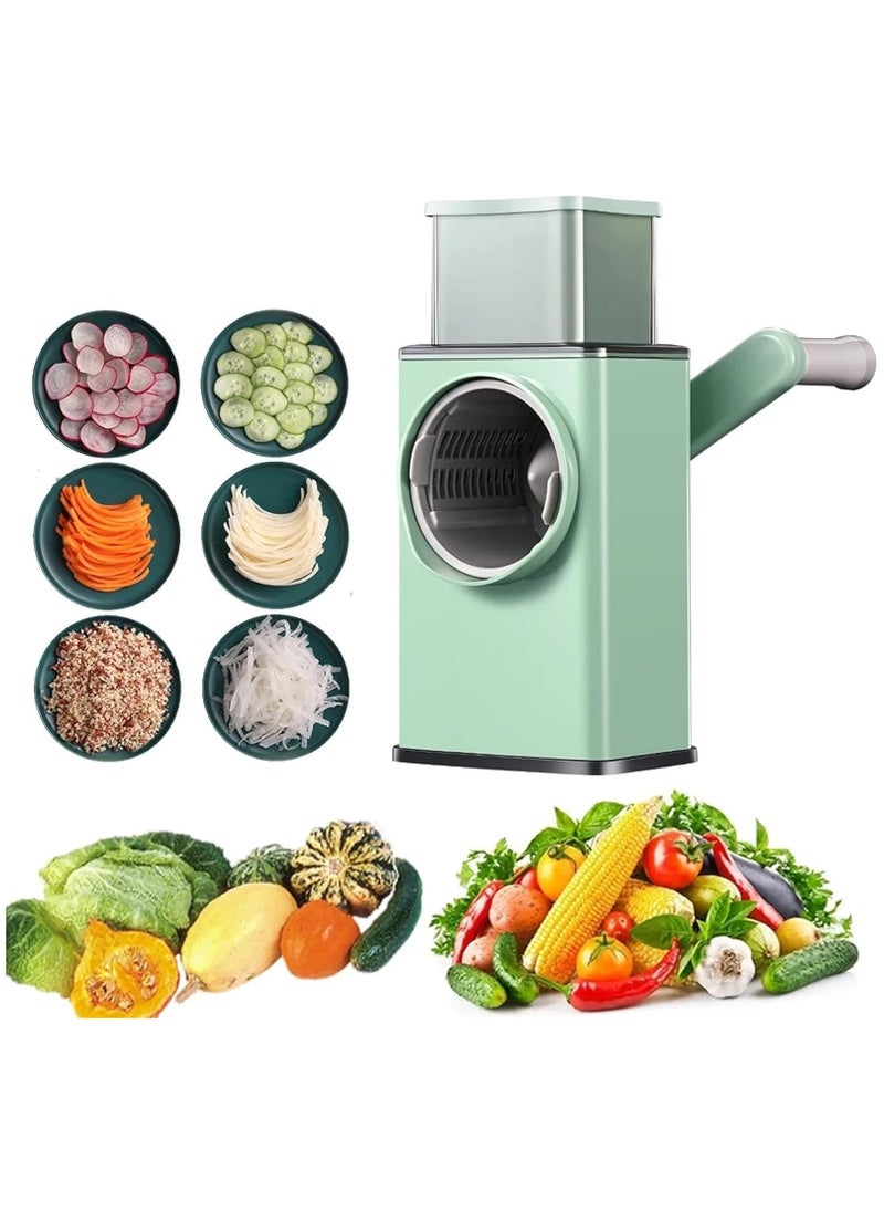 Rotary Cheese Grater 3 In 1 Manual Vegetable Slicer Kitchen Appliances Tools Potato Chopper Rotary Grater Veggie Chopper Peeler Maker Machin