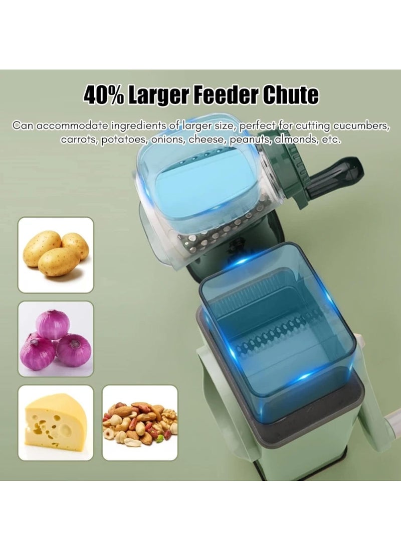 Rotary Cheese Grater 3 In 1 Manual Vegetable Slicer Kitchen Appliances Tools Potato Chopper Rotary Grater Veggie Chopper Peeler Maker Machin