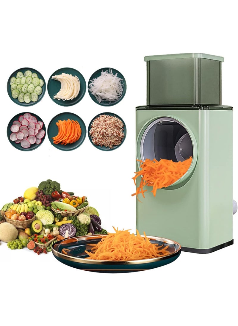 Rotary Cheese Grater 3 In 1 Manual Vegetable Slicer Kitchen Appliances Tools Potato Chopper Rotary Grater Veggie Chopper Peeler Maker Machin