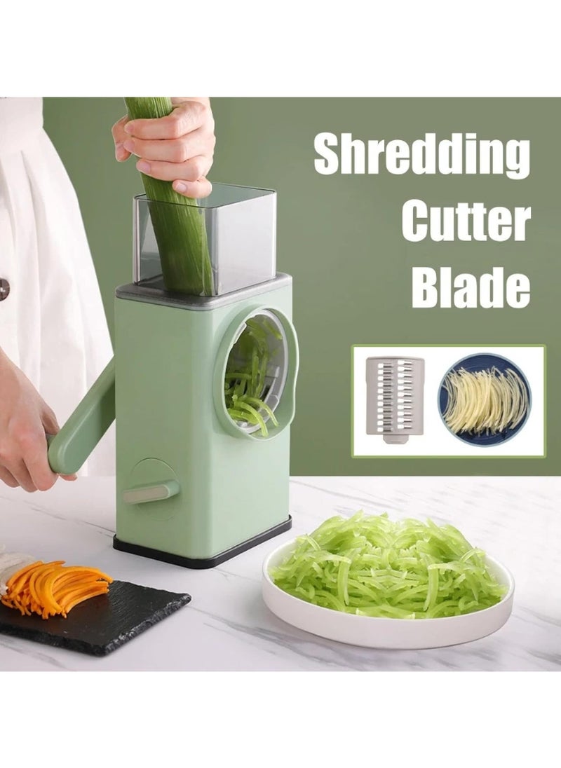 Rotary Cheese Grater 3 In 1 Manual Vegetable Slicer Kitchen Appliances Tools Potato Chopper Rotary Grater Veggie Chopper Peeler Maker Machin