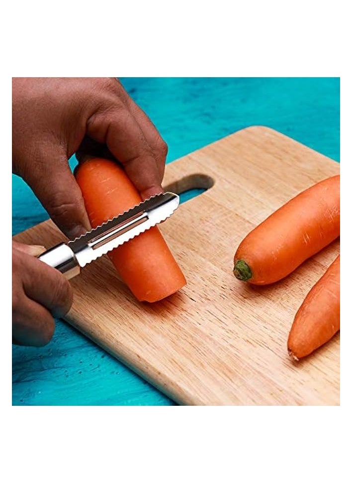 Professional Stainless Steel Peeler Lancashire Peeler PeRFect For Peeling Vegetables & Fruits Fish Peeler, Ergonomic Handle