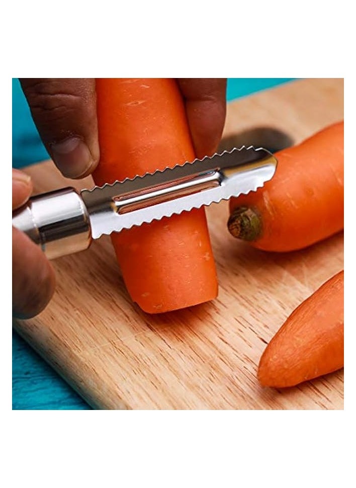 Professional Stainless Steel Peeler Lancashire Peeler PeRFect For Peeling Vegetables & Fruits Fish Peeler, Ergonomic Handle