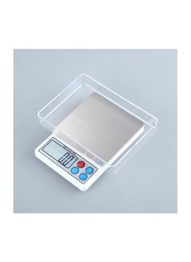 Digital Kitchen Scale White 15.2x12.4x2.8centimeter