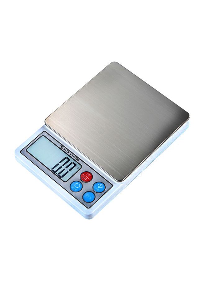 Digital Kitchen Scale White 15.2x12.4x2.8centimeter