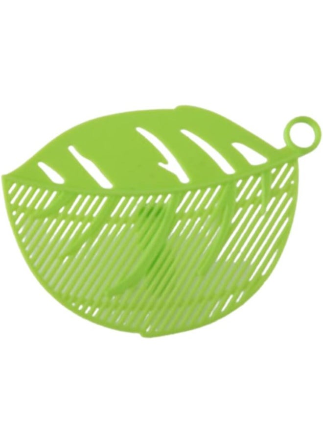 PULABO Kitchen Tool Snap-on Leaf Shape Drain Board Retaining Rice Vegetable Noodle Reusable Plastic Filter Block Rice Cleaning Strainer Gadgets Convenient