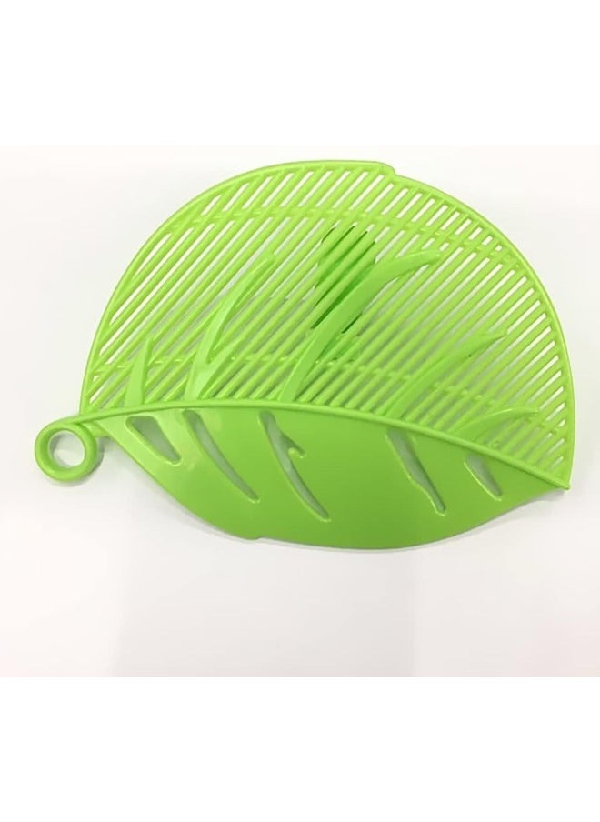 PULABO Kitchen Tool Snap-on Leaf Shape Drain Board Retaining Rice Vegetable Noodle Reusable Plastic Filter Block Rice Cleaning Strainer Gadgets Convenient