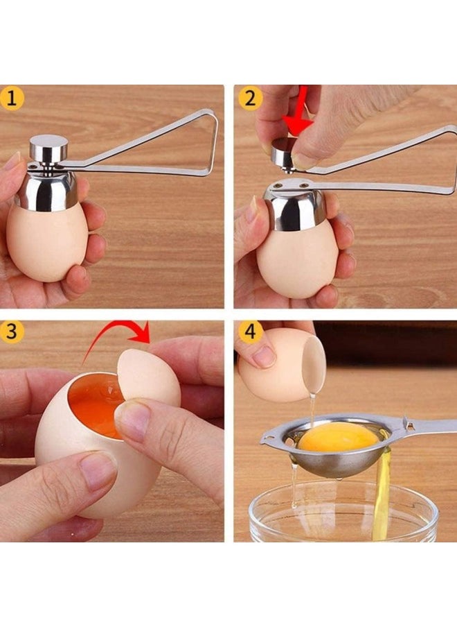 PULABO Egg Topper Eggshell Cutter Stainless Steel Egg Cracker Opener Remover Strong and durable popular