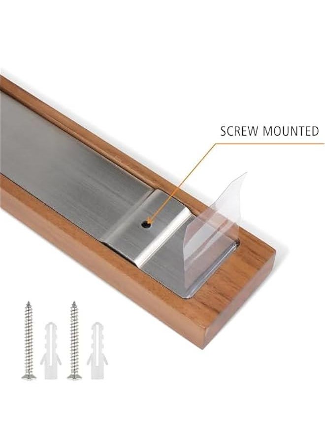 Acacia wood Magnetic Knife Holder for Wall | 16 Inch | Upgraded Version | Professional Wooden Magnetic Knife Strip - Space-Saving Knife Rack/Knife Bar With Powerful Magnetic Pull Force