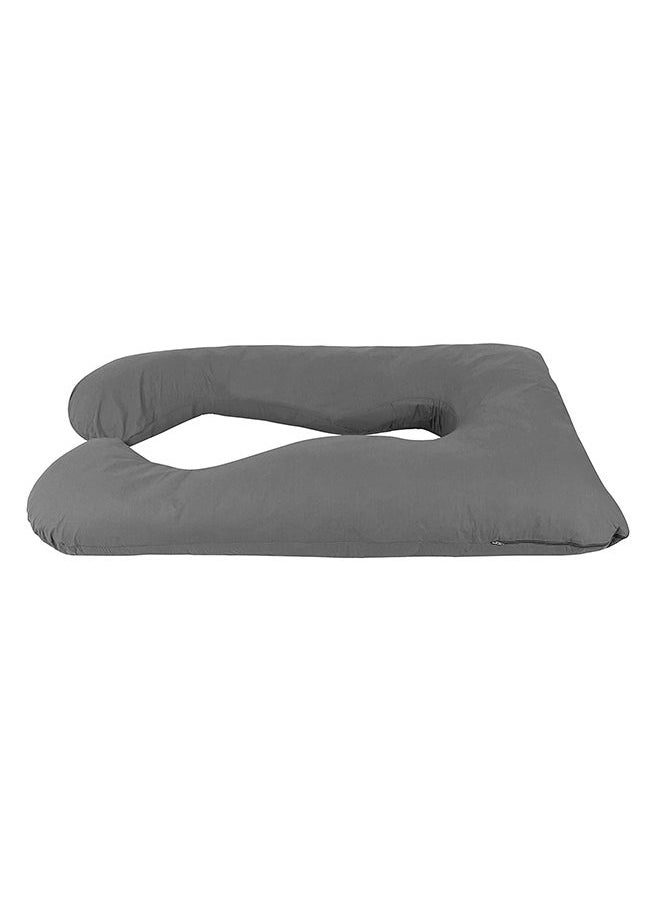 U Shape Multi-Functional Comfortable Maternity Pillow Polyester - Grey 70x25x120cm