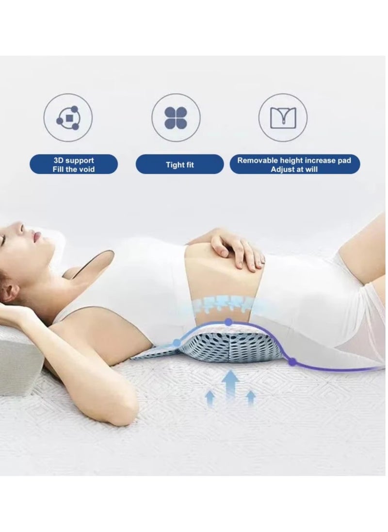 Lumbar Pillow Quick Rebound Improve Spinal Posture Sleeping 3D Extended Buckwheat Lumbar Hull Functional Pillow Bedroom Supply