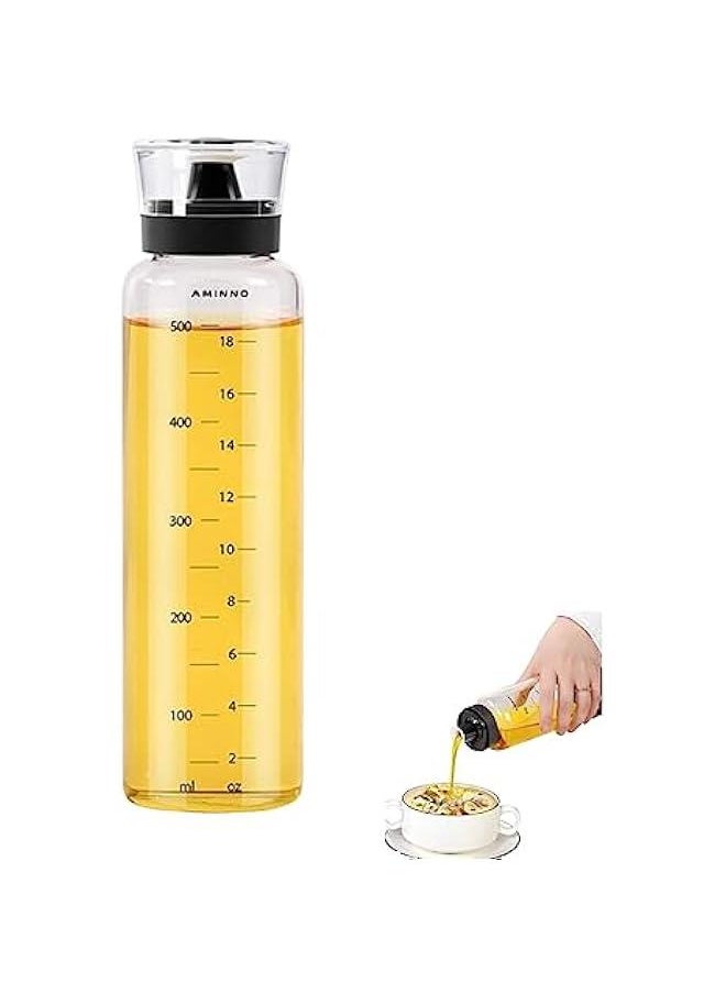 Olive Oil Dispenser Bottle Glass Oil Bottle for Kitchen Cooking,Auto Flip Drip Free Cooking Oil Dispenser,Suitable for Soy Sauce,Syrup,Vinegar,Salad Dressing Container