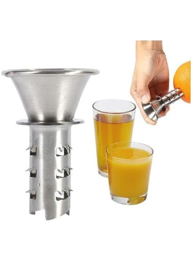 Premium Stainless Steel Citrus Juicer - Manual Fruit Squeezer for Freshly Squeezed Lemon Lime & More - Handheld Citrus Press and Juice Extractor Tool