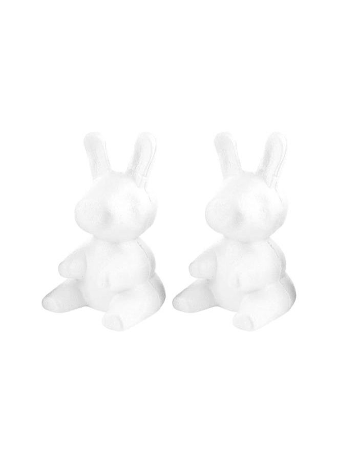 silvercnc DIY Foam Bear Mold Polystyrene Styrofoam Modelling Rabbit Bunny Mould Polystyrene Ball Shapes for Easter Art Crafts Supply Flower Arrangements 40CM 2pcs