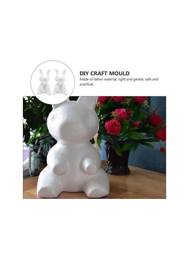 silvercnc DIY Foam Bear Mold Polystyrene Styrofoam Modelling Rabbit Bunny Mould Polystyrene Ball Shapes for Easter Art Crafts Supply Flower Arrangements 40CM 2pcs