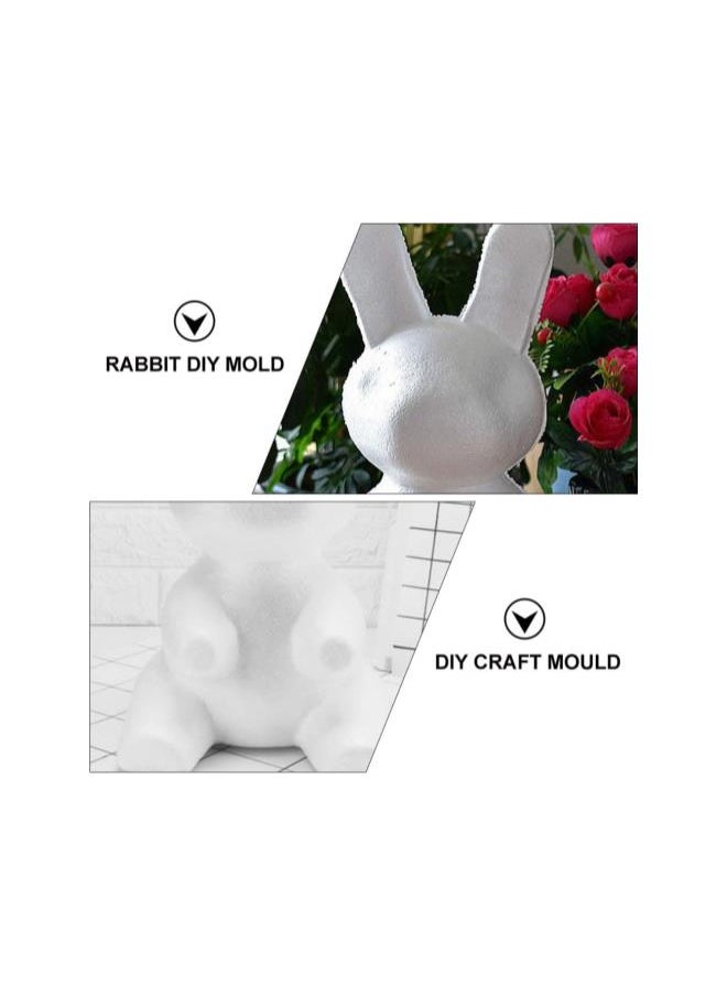 silvercnc DIY Foam Bear Mold Polystyrene Styrofoam Modelling Rabbit Bunny Mould Polystyrene Ball Shapes for Easter Art Crafts Supply Flower Arrangements 40CM 2pcs