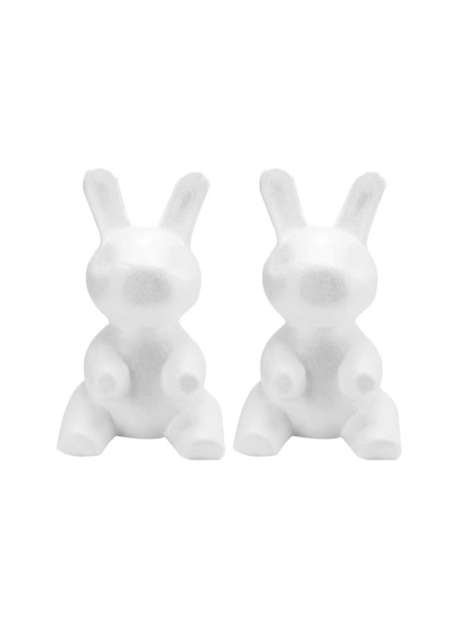 silvercnc DIY Foam Bear Mold Polystyrene Styrofoam Modelling Rabbit Bunny Mould Polystyrene Ball Shapes for Easter Art Crafts Supply Flower Arrangements 40CM 2pcs