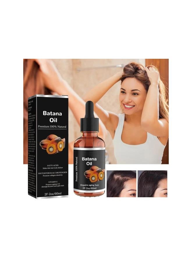 60ml Batana Oil Organic for Healthy Hair,Batana Oil for Hair Growth,Promotes Hair Wellness for Men & Women Enhances Hair & Skin Radiance,Leaves your hair smoother oil (3pcs-)