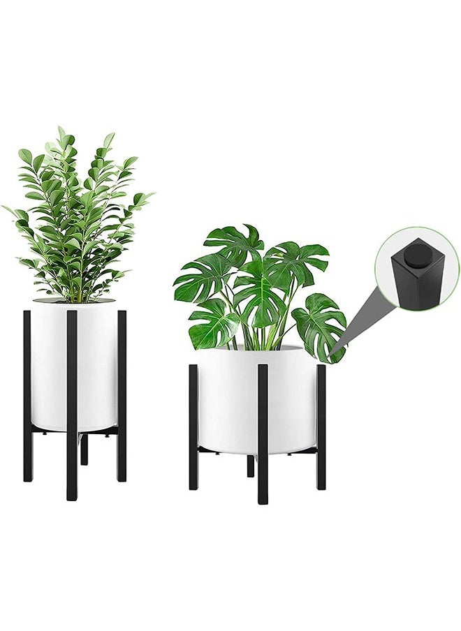 Modern Plant Holder, Adjustable Width 23 to 35 cm, Mid Century Metal Plant Stand Indoor Outdoor, Tall Flower Planter Pot Stand for Corner Display(Pot Not Included)