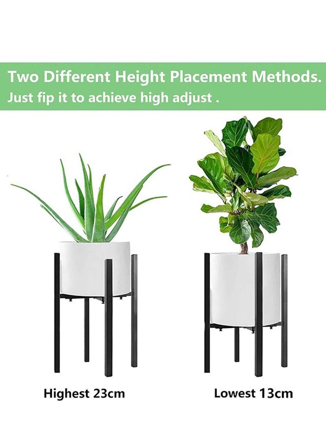 Modern Plant Holder, Adjustable Width 23 to 35 cm, Mid Century Metal Plant Stand Indoor Outdoor, Tall Flower Planter Pot Stand for Corner Display(Pot Not Included)