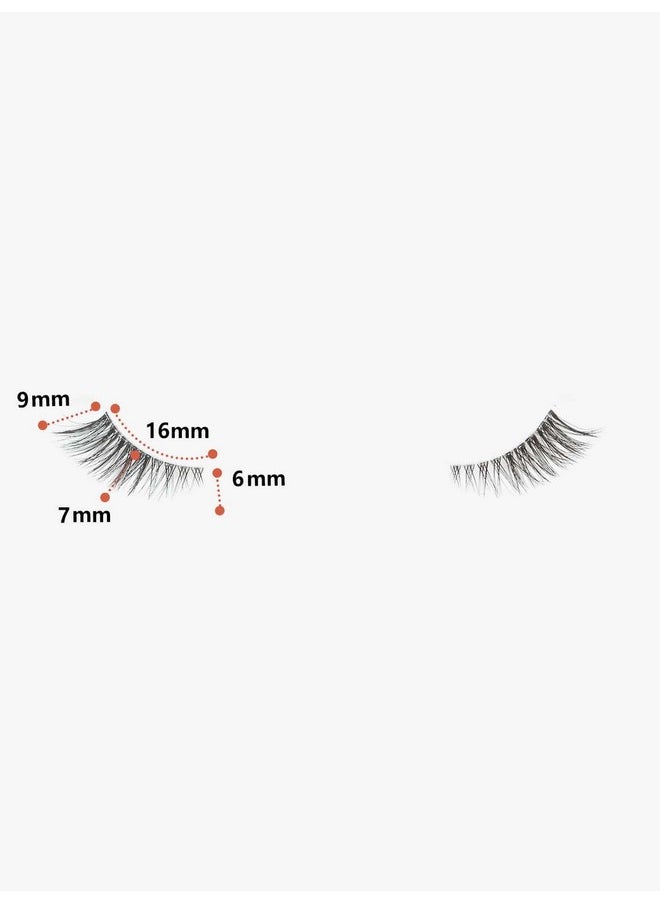 False Eyelashes Natural Half Lashes Short Wispy Clear Band Lashes Pack Cat Eye 3D Faux Mink Lashes Fake Eyelashes 7 Pairs Multipack