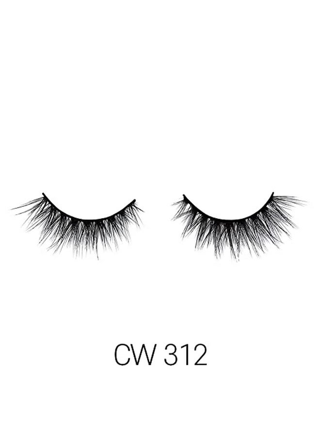 3D Cashmere Eyelashes, Natural Look, Wispy, Glam, Fresh, Fluffy, Soft, Reusable, Luxurious Handmade Strips False Lashes - 3 Packs Bundle Special Cw (Cw312, 3)