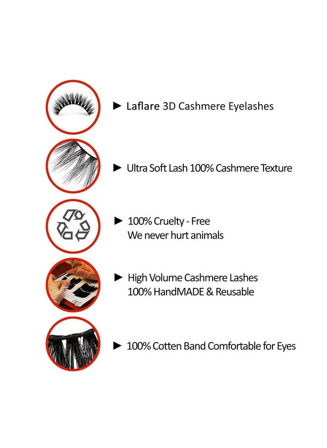 3D Cashmere Eyelashes, Natural Look, Wispy, Glam, Fresh, Fluffy, Soft, Reusable, Luxurious Handmade Strips False Lashes - 3 Packs Bundle Special Cw (Cw312, 3)