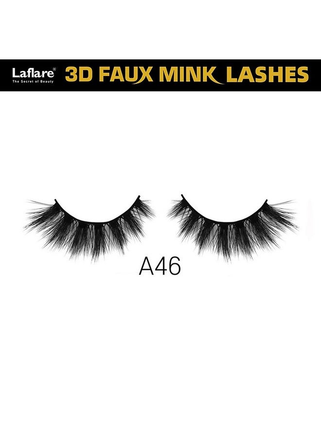 Silk Lashes 3D Faux Mink Eyelashes Multipack, Light, Natural Looking, Professional Easy To Apply Eyelashes In A Knitted Style 10 Pairs Jumbo Pack (A46X10P)