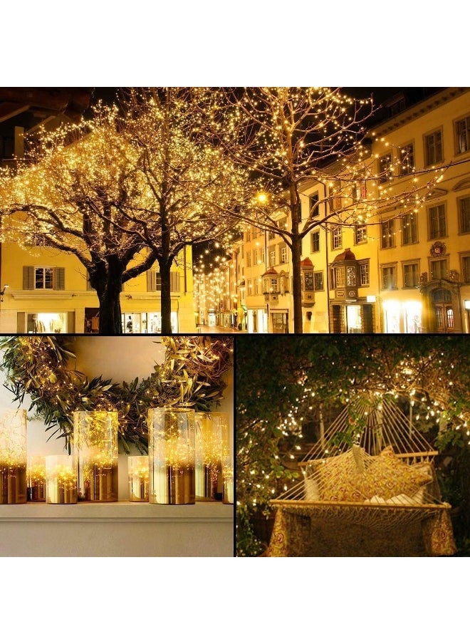 Looxdo 8 Modes 300 LEDs 10 Fairy Light Curtain Lights, 3m Each with Remote and USB Power Supply