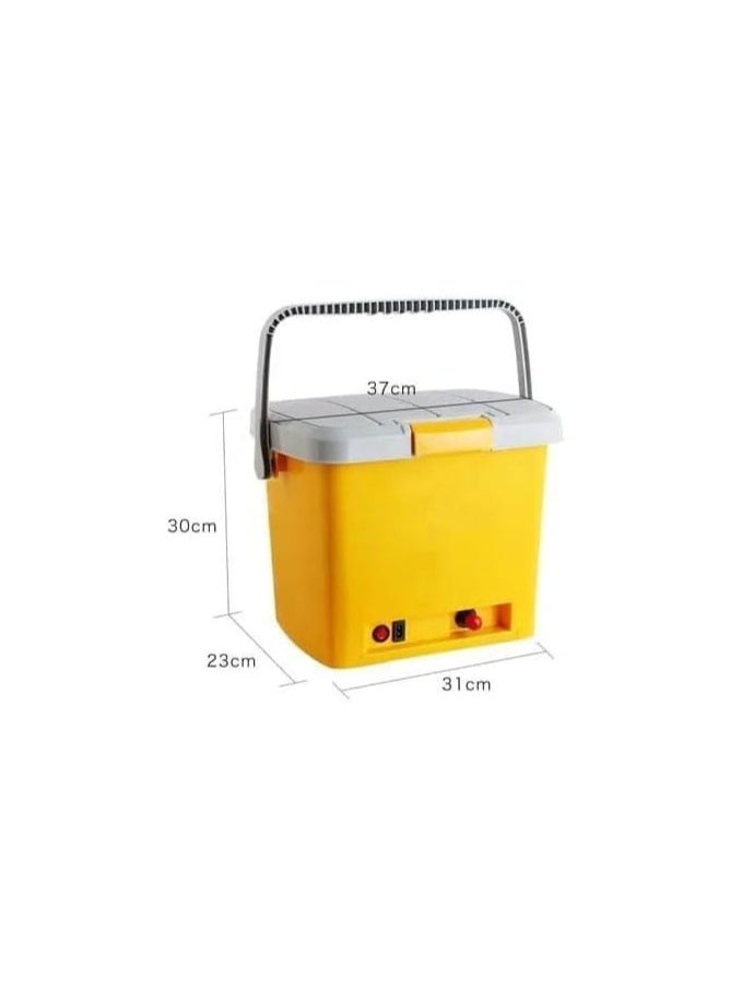 Portable 12V DC Electric Pressure Washer, Car Washer with Air Compressor High Pressure Water Pump