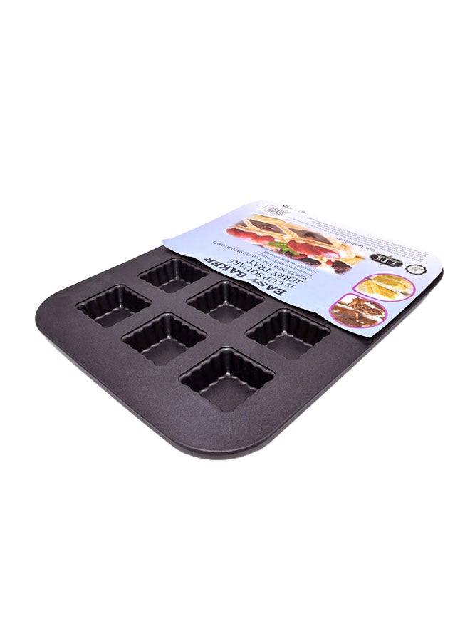 12 Cups Square Baking Pan Black 36X27X3centimeter