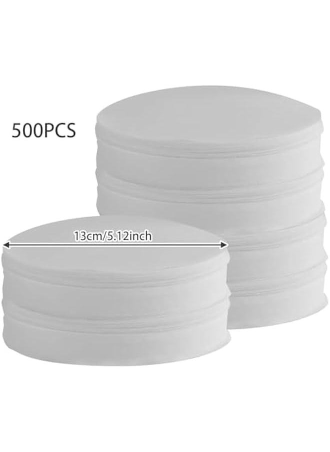 Patty Paper 500Pcs Round Hamburger Patty Paper, 5.1 Inch Round Burger Patty Paper, Non Stick Wax Paper Sheets Parchment Paper for Food, Oven, Microwave Freezer Safe Hamburger Patty Paper
