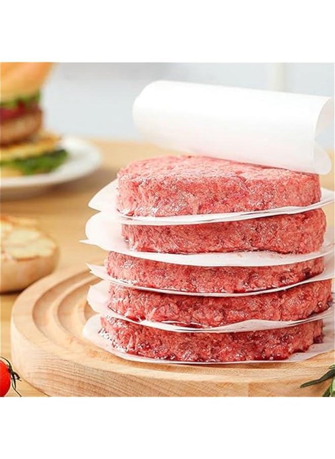 Patty Paper 500Pcs Round Hamburger Patty Paper, 5.1 Inch Round Burger Patty Paper, Non Stick Wax Paper Sheets Parchment Paper for Food, Oven, Microwave Freezer Safe Hamburger Patty Paper