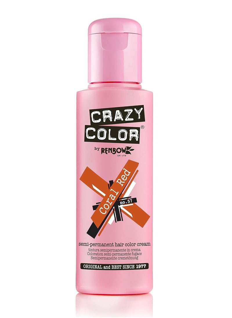 Crazy Color temporary hair colour coral red 150 ml