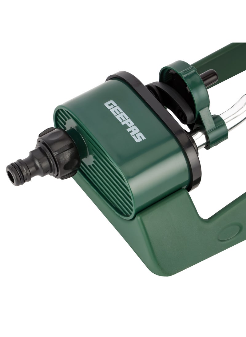 Oscillating Sprinkler Auto 120-Degree Rotation| 15 Built-in Spray Nozzles, 4 Modes Spraying, for Irrigation, Watering Agricultural Crops | Adjustable Angle| 2 Years Warranty GGP61221 Forest Green