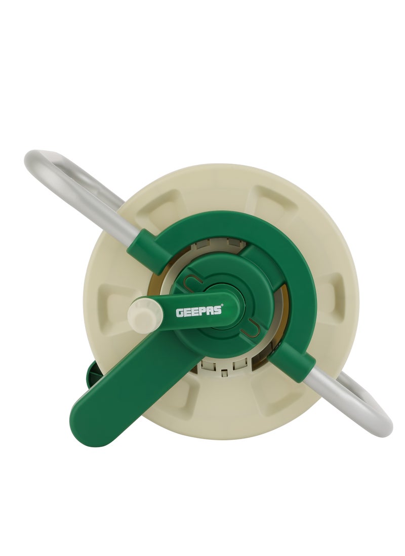 Geepas Mini Hose Reel- Stop Anywhere Lock Mechanism and Auto Retract Hose Reel| Compatible with 1/2