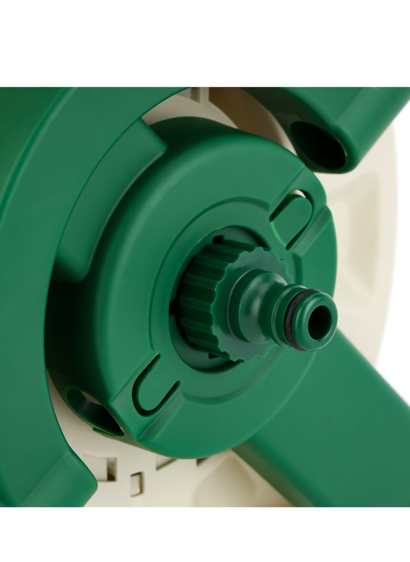 Geepas Mini Hose Reel- Stop Anywhere Lock Mechanism and Auto Retract Hose Reel| Compatible with 1/2